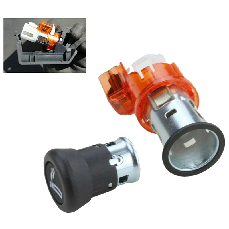 1 Pcs Socket Plug Elements Bezel Set Cigarette Lighter Base Assembly For A3 S3 A4 S4 A6 A8 S8 RS6 98-11 8K0919343 8E0919309