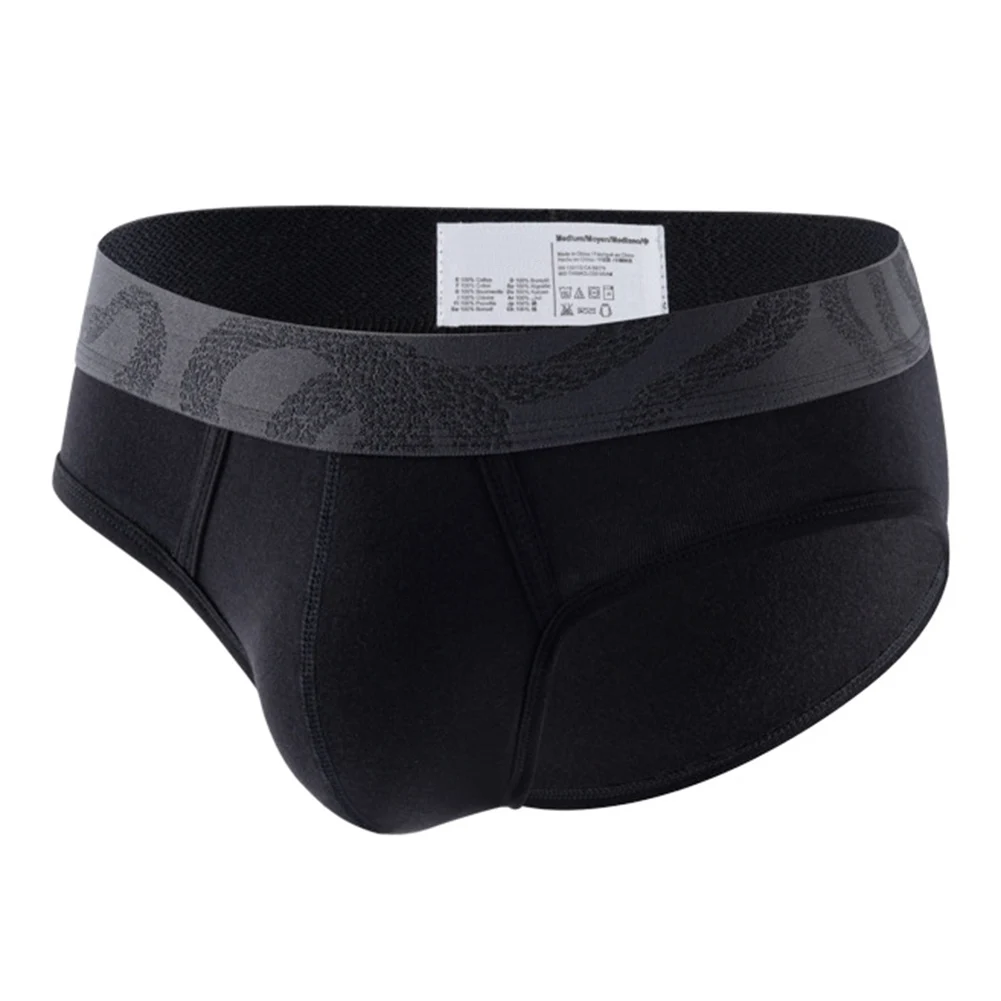 

Sexy Lingerie Men Cotton Briefs Mid Waist Trunks Elastic Breathable Underwear Gay Sissy Bulge Pouch Underpants Male Knickers
