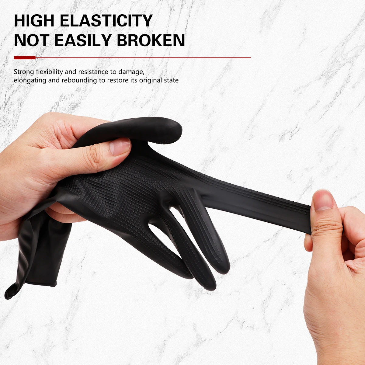 2Pcs/Set Multifunction Heat Resistant Gloves Reusable Black Thicker Hair Dyeing Rubber Glove Hairdressing Supplies Accessories