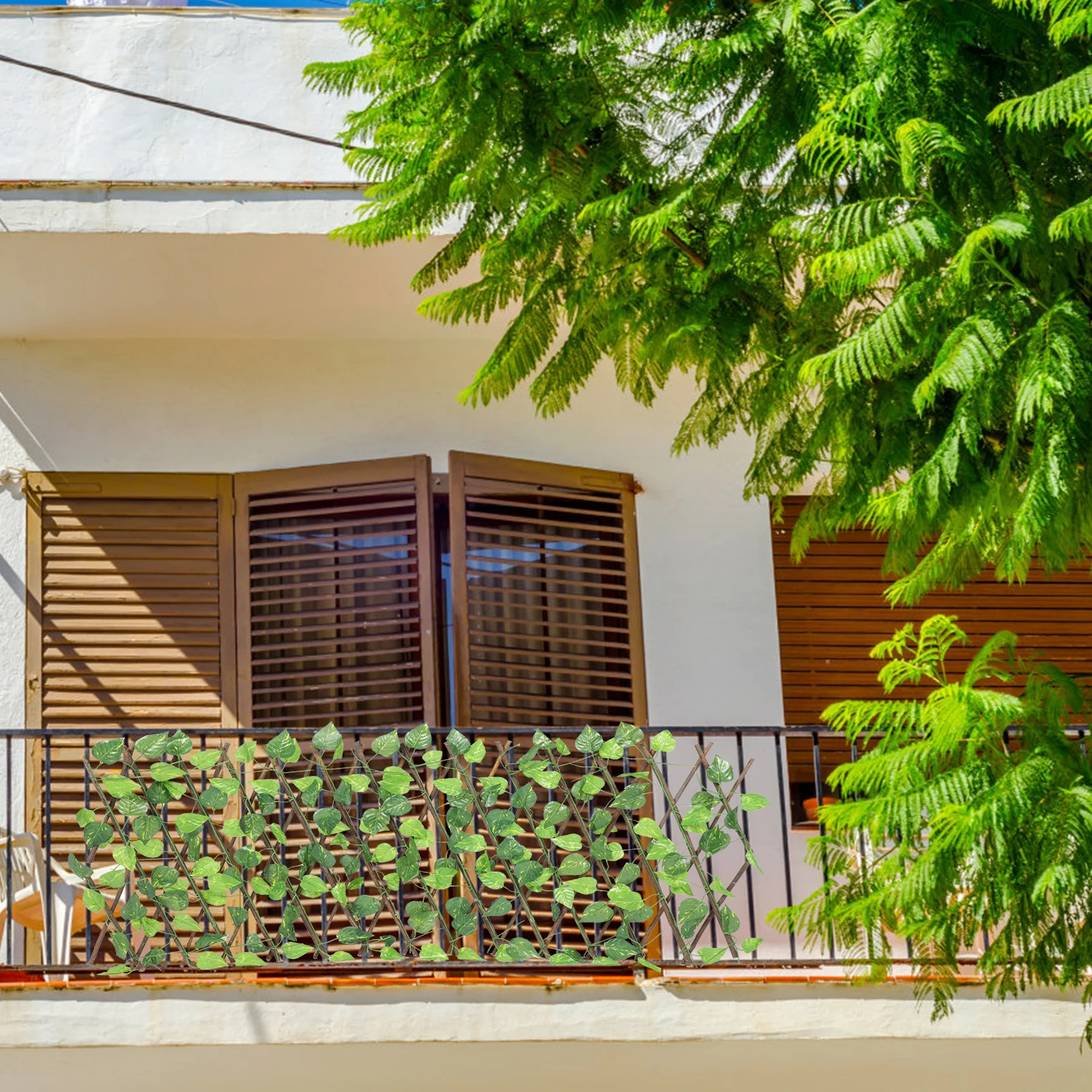 Cerca verde artificial decorativa painéis de sebe plástico quintal jardim stretchable cerca tela varanda folha videiras grade nament