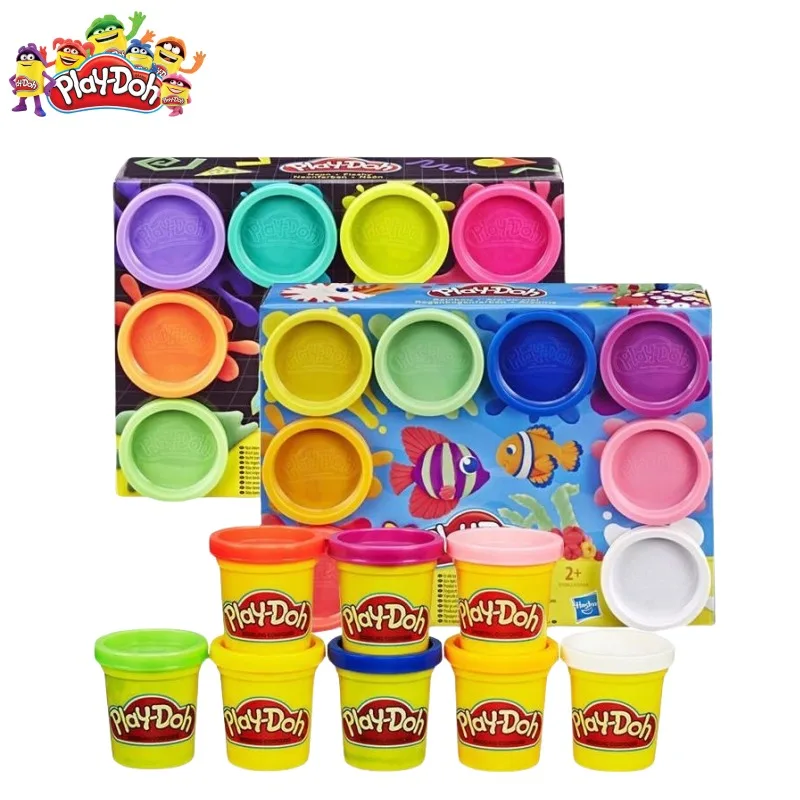 Hasbro Play-Doh set di plastilina sicura e non tossica a 8 colori, argilla colorata fatta a mano, giocattoli educativi per bambini, regalo di festa