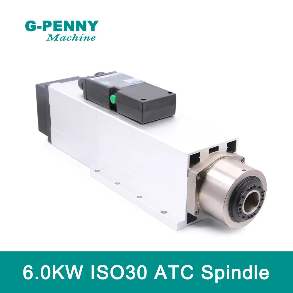 6.0KW ATC Air coolling spindle motor 800Hz 4pole 220v / 380v Automatic Tool Change Air cooled spindle motor ISO30 Tool Holder !