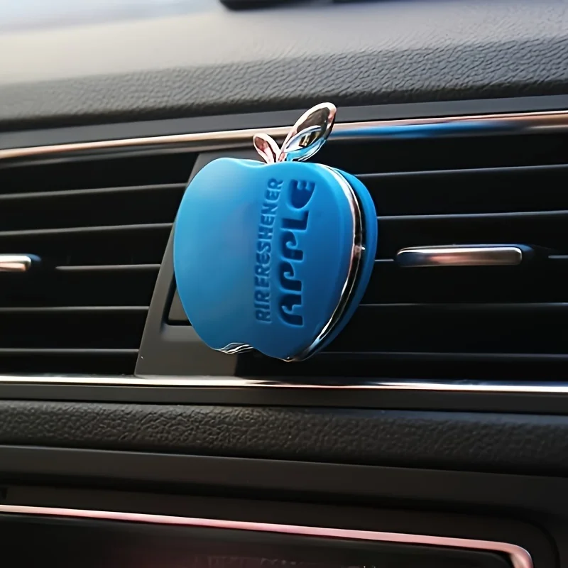 An apple-shaped car air freshener with floral fragrance - featuring a decorative ventilation clip design 3