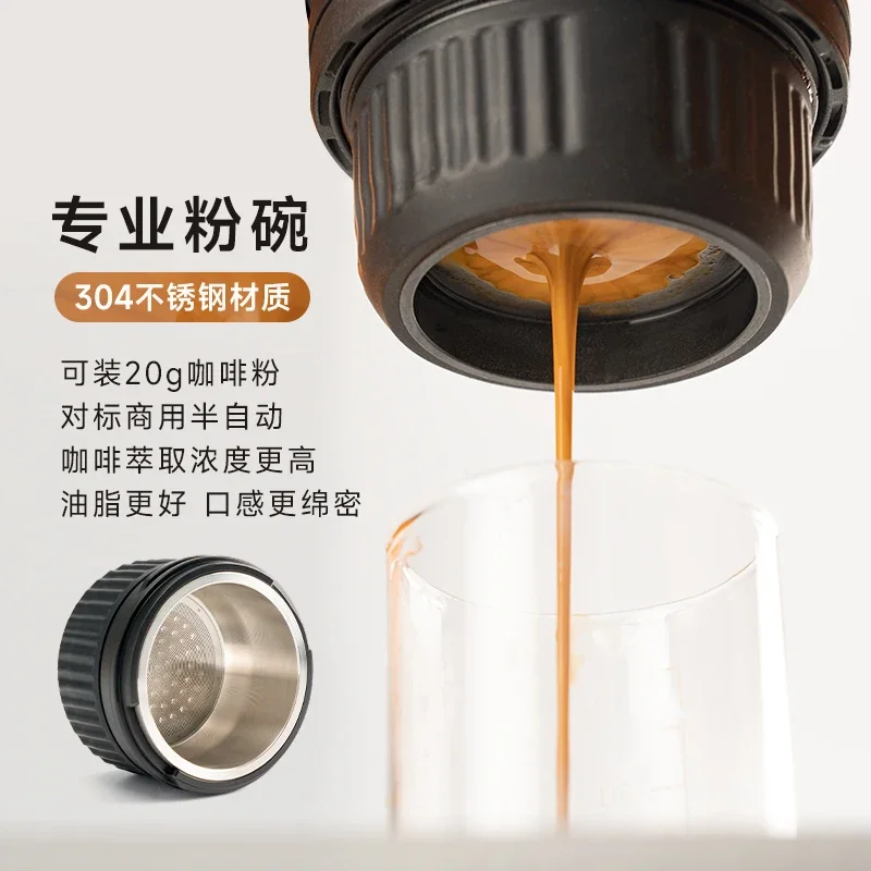 110V/220V/USB Kaisi Two Dolphins Portable Coffee Machine Compact Home Capsule Espresso Americano Semi Automatic AB