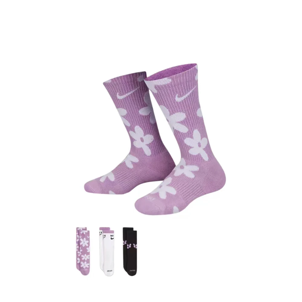 

Nike (NIKE) Sports Socks for Men and Women: Comfortable Cartoon Print, 3-Pack, Breathable Low-Cut Socks DH6297-902