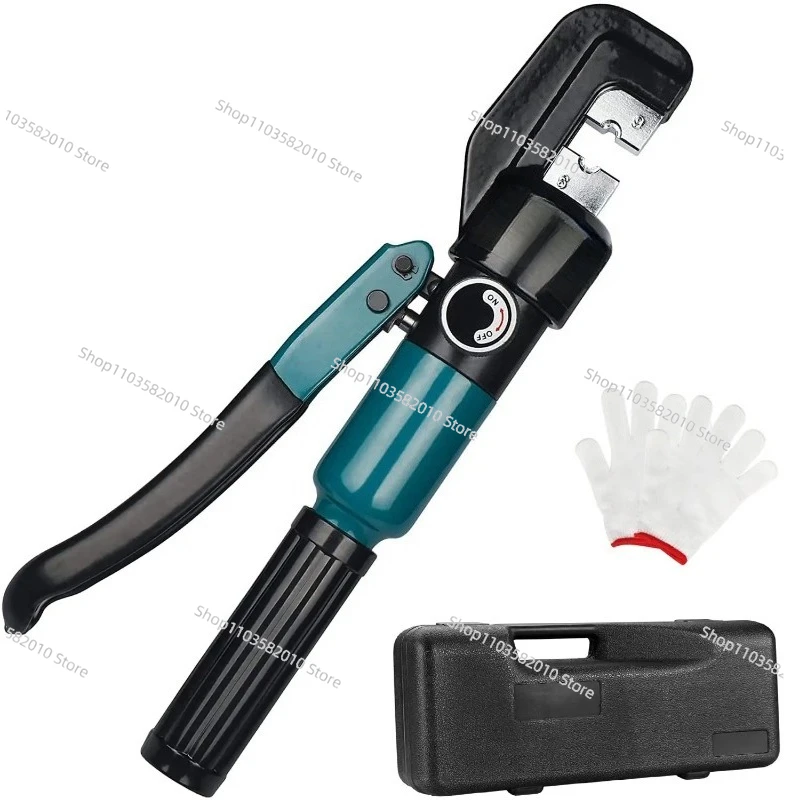 4-70mm² Hydraulic Press 10T, Multi-Size Cable Terminal Crimping Pliers, Home DIY Hydraulic Tools with Interchangeable Dies