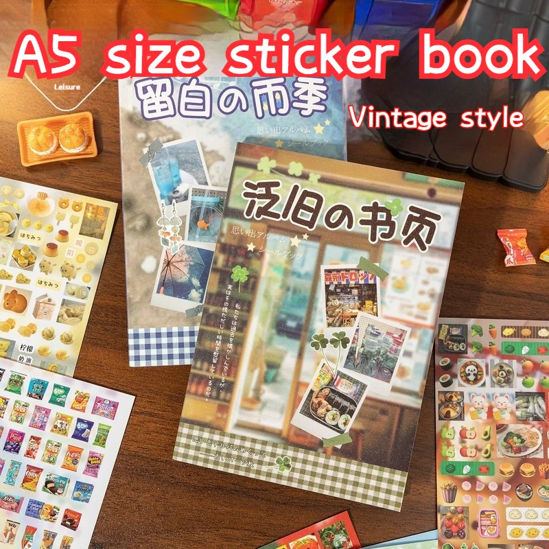 

29 Pages Japanese-Style Stickers For Memory Albums 2 Books Creative Series Laminated A5 Stickers Book Diy Collage Handbook