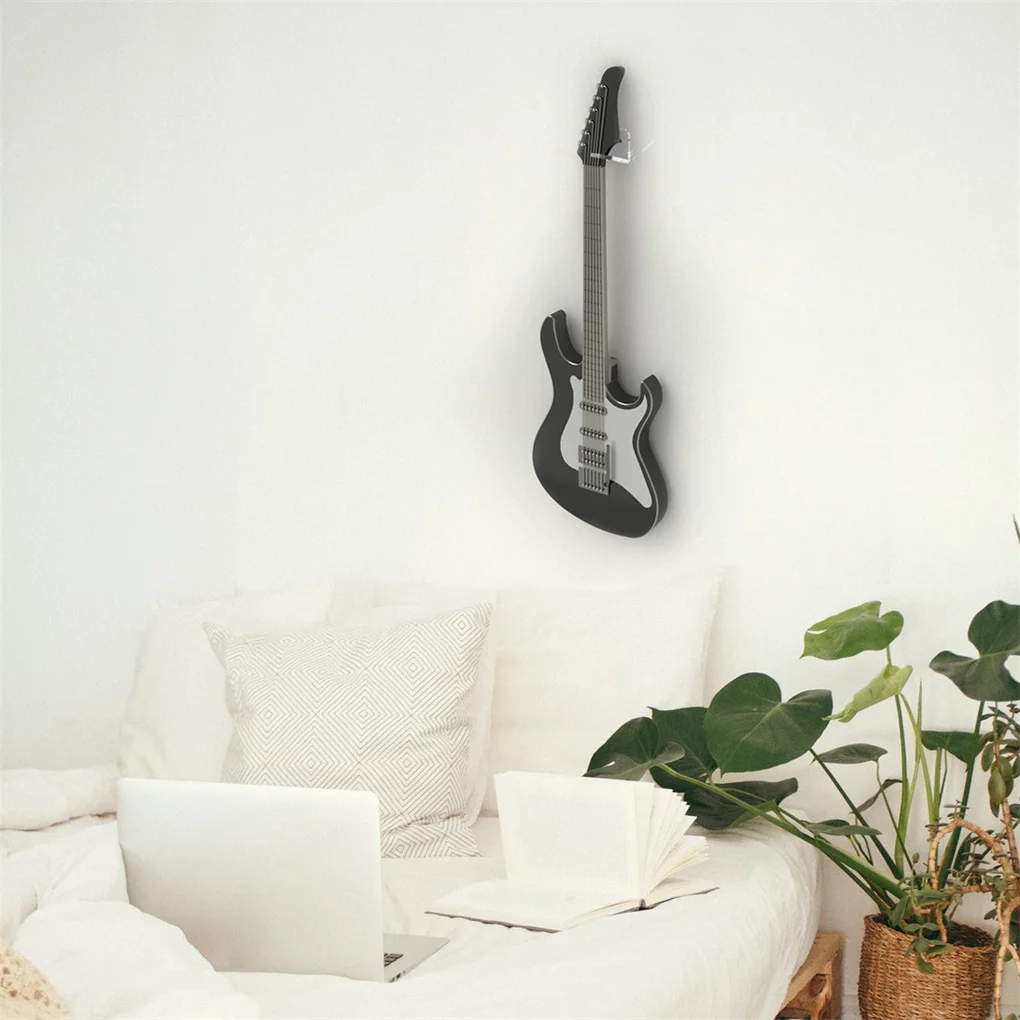 1 conjunto de cabide de guitarra acrílico pequeno universal suave decoração de parede com parafusos decoração de casa para exibir colecionáveis