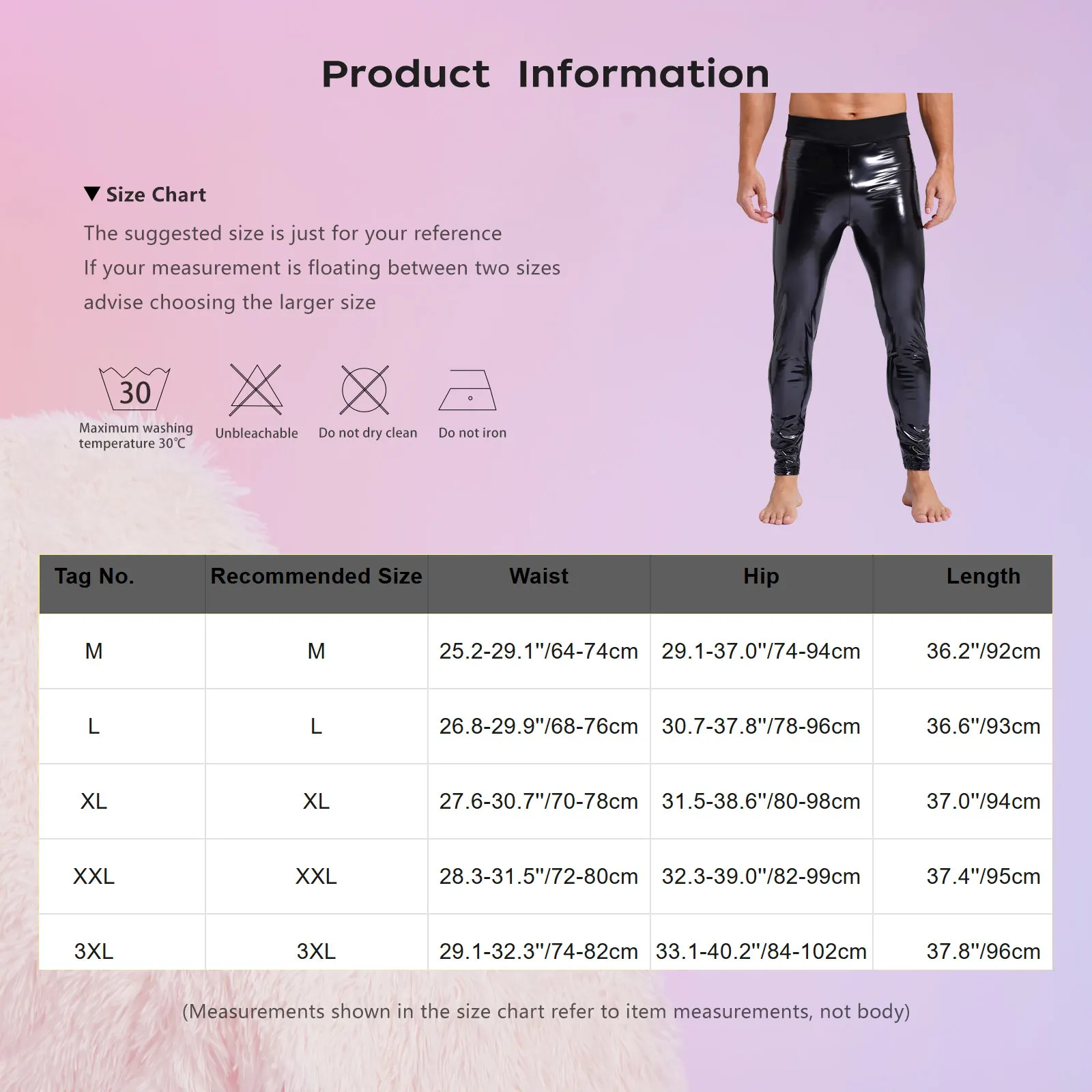 Mens Stretchy Leggings Skinny Trousers Fashion Patent Leather Latex Long Pants High Waist Rave Party Clothings Wet Look Clubwear