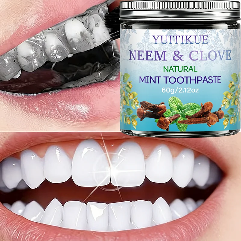 Plant‑Derived Herbal Teeth‑Cleaning Paste Neem & Clove Extract Freshen Breath Gentle Daily Oral‑Hygiene Care