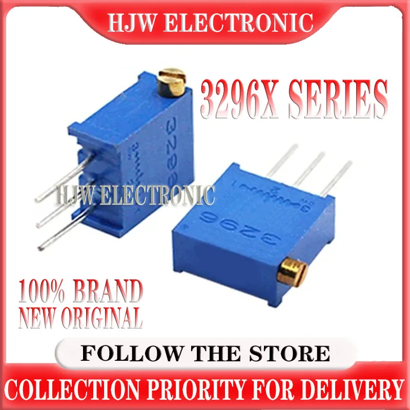 

10pcs 3296 3296X series resistanceohm Trimpot Trimmer Potentiometer 1K 2K 5K 10K 20K 50K 100K 200K 500K 1M ohm 100R 200R 500R