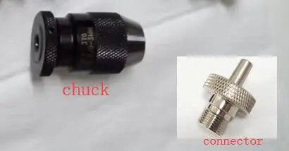 Keyless Drill Chuck, 0-3mm JTO, external thread connector apply for Rotating Head of Drilling EDM