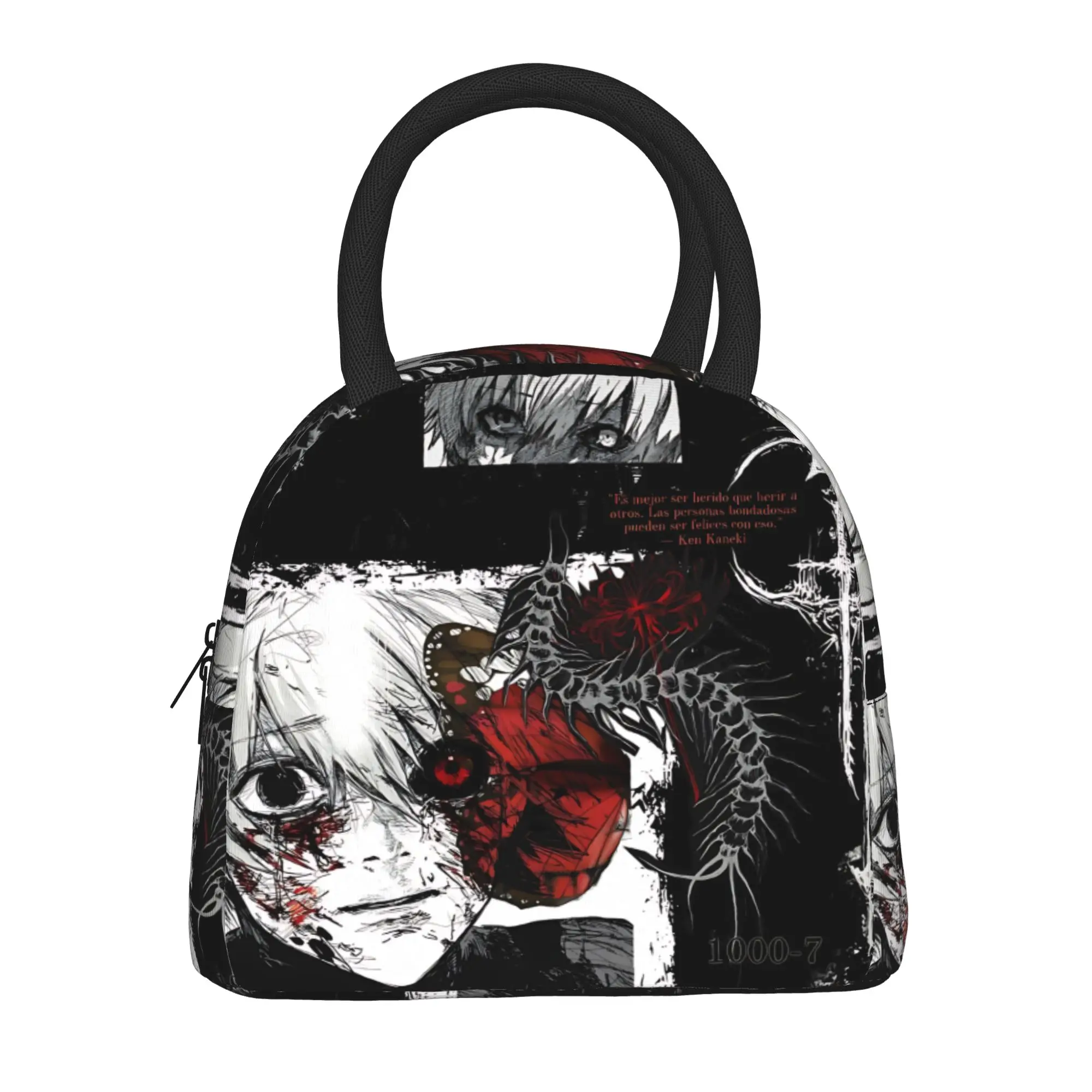 Halloween Tokyo Ghoul Kaneki Insulated Lunch Bag Insulation Bento Pack Rice Bag  bolsa Student Bento Lunch Handbag Insulation