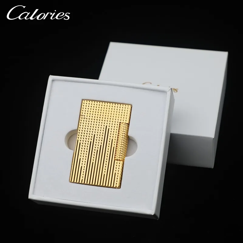 2026 New Calorie Genuine City Light Gas Lighter Side Sliding Grinding Wheel Pure Copper As A Gift for Your Boyfriend