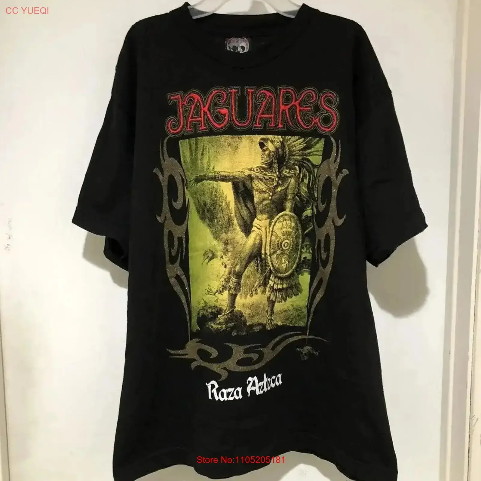 Vintage 90s Jaguares Raza Azteca camiseta XL México Rock El Tri Caifanes Peyote vintage lavado Unisex transpirable