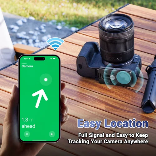 Imagen 2 del producto JJC AirTag Placa de liberación rápida Adaptador de montaje de cámara de metal con tornillo de 1/4 ""-20 Compatible con Canon Sony Nikon Fujifilm