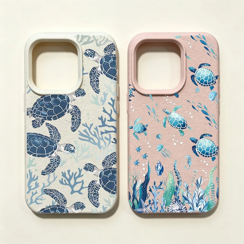 Sea Turtle Shells Painted Phone Case For Samsung Galaxy A57 A37 A27 A07 A36 A26 A55 A15 A25 S26 Ultra S25 S24 S23 FE Plus Shell