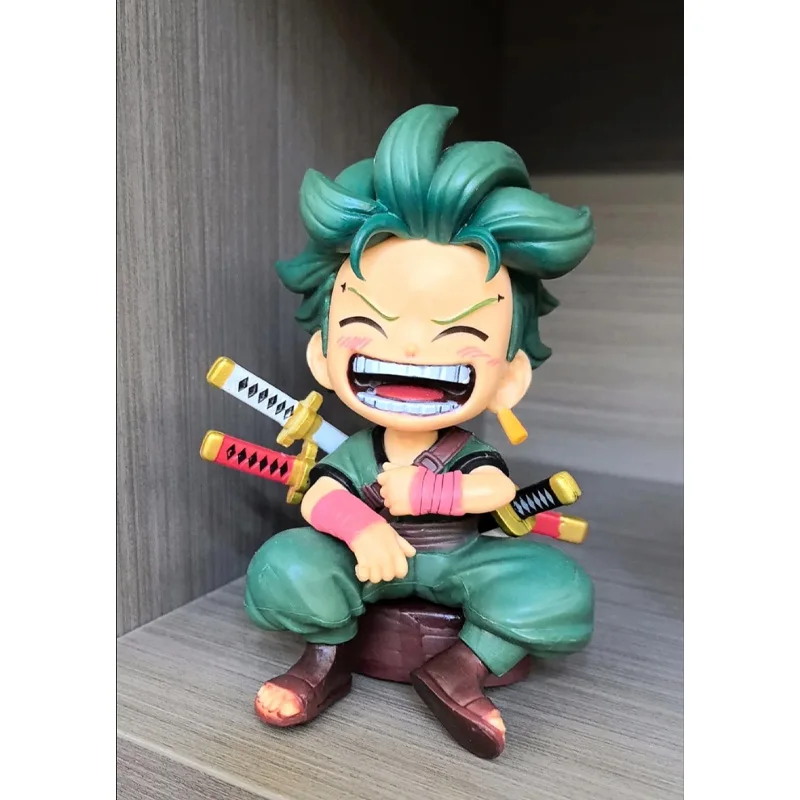 ONE PIECE Luffy Zoro Sanji Q Version Anime Figure Children Toys Handheld Action Figures Model Desktop Ornaments Birthday Gifts