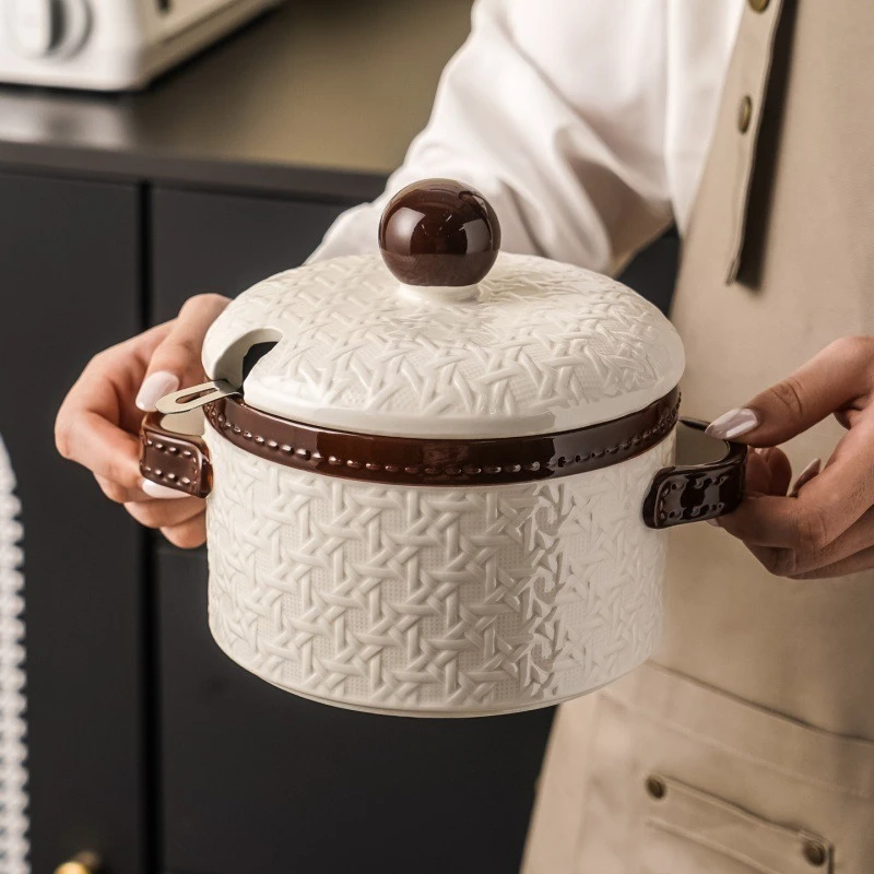 

Бак для масла для свиньи, бытовая кухня, керамический, устойчивый к высоким температурам, пищевой класс с крышкой, фильтр, большая емкость, высокий класс