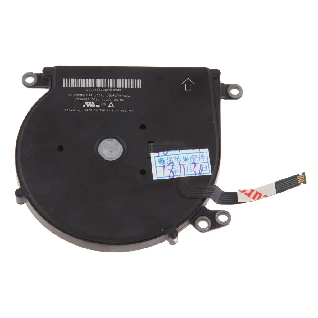 CPU Cooler Fan Plastic Material Silent Fan Cooler for Laptop Processor Fits Air A1465 Model