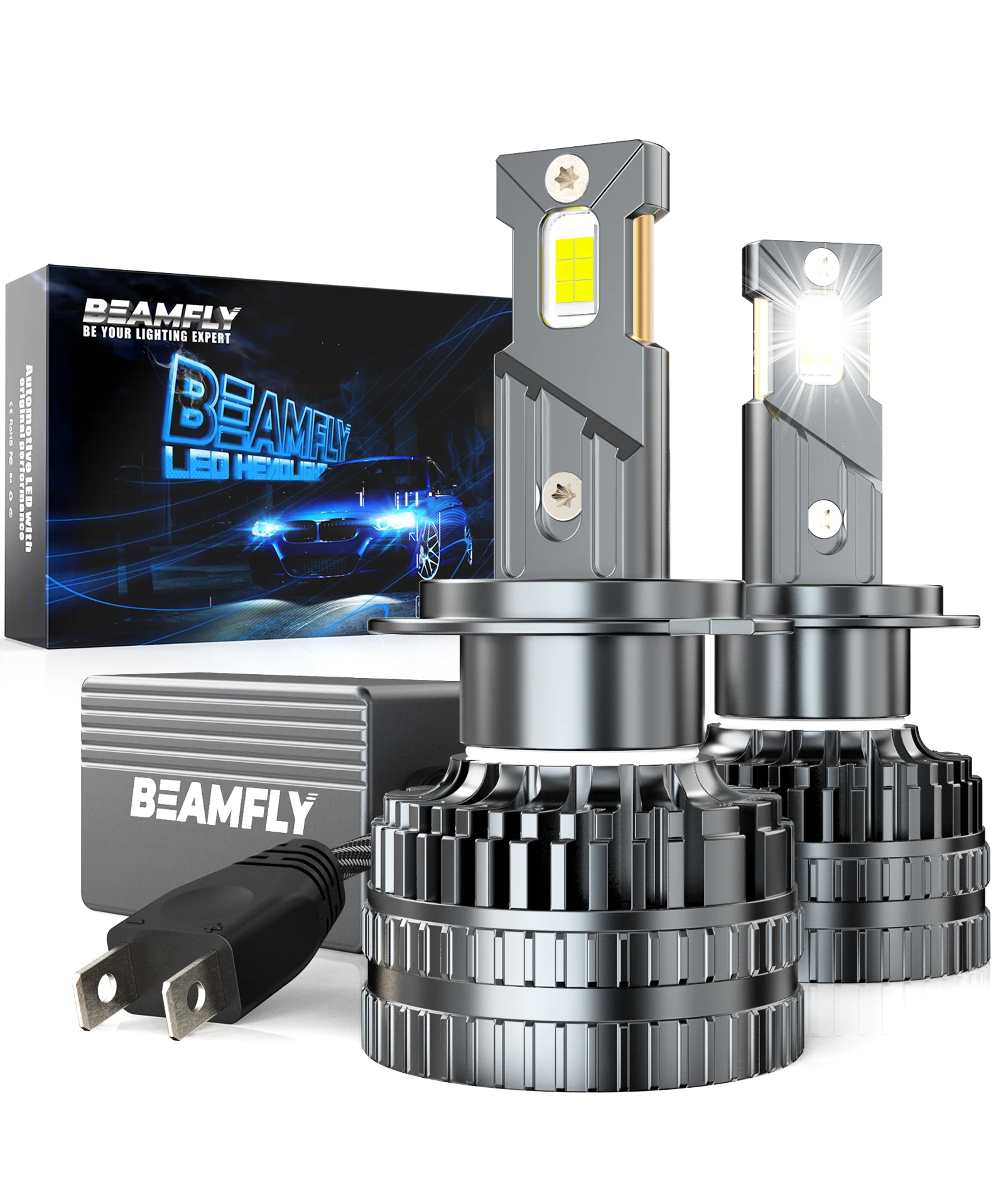 BEAMFLY H7 Led Long Life Version 130W Headlight Bulb 6000K Canbus Car 28000LM H7 Led Low Temperature High Brightness