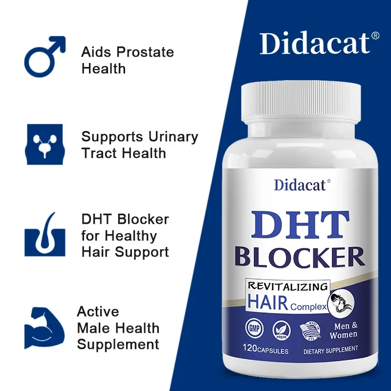 Saw Palmetto Biotin Capsules DHT Blocker - for Hair, Nails and Skin Health, Hair Growth Supplement Non-GMO