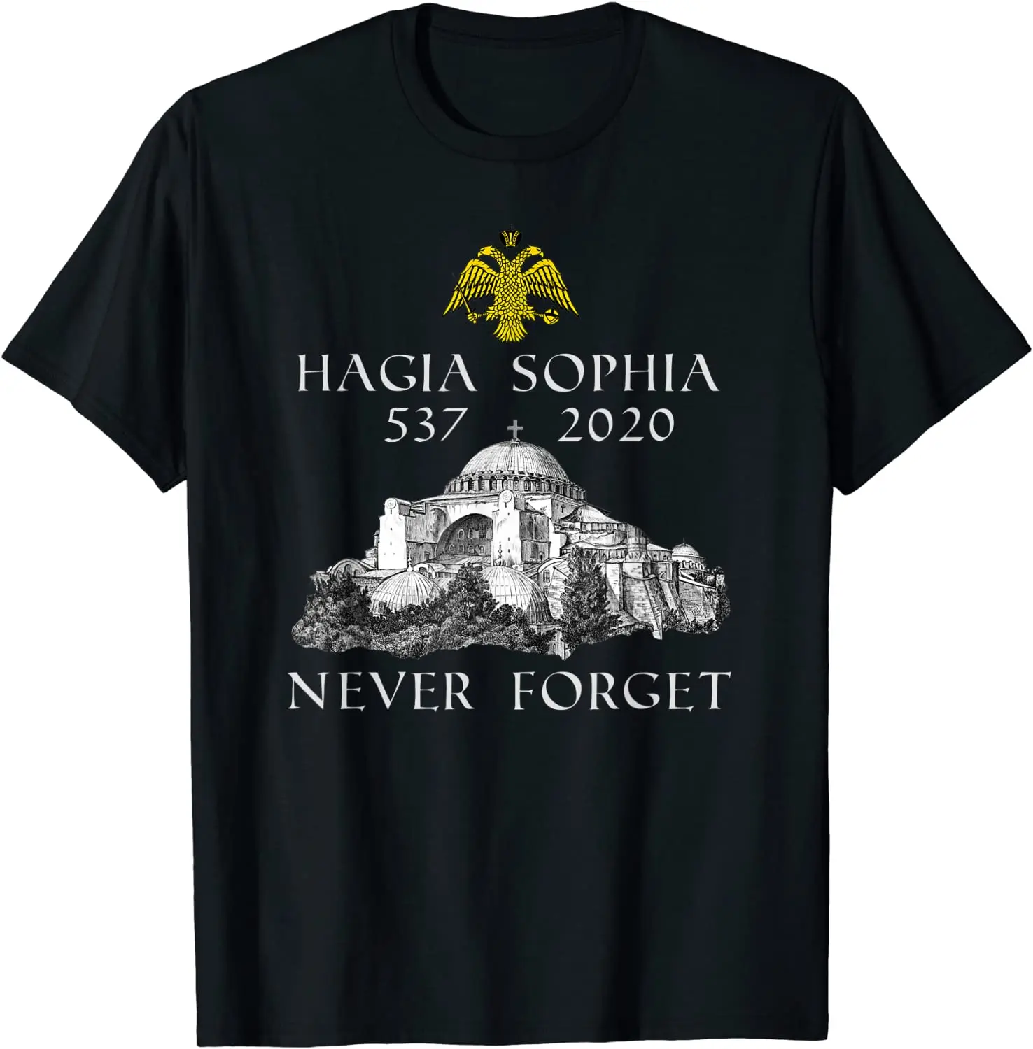 Hagia Sophia Church Museum Roman Byzantine Empire Icons Men T-Shirt Short Sleeve Casual 100% Cotton O-Neck Summer Tees