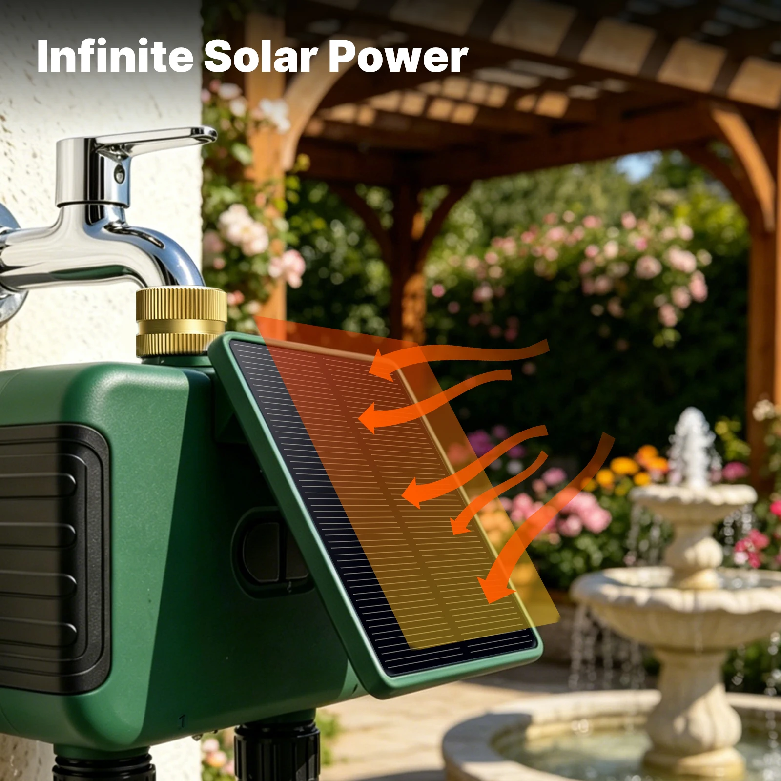 MOES Tuya WiFi Smart Solar Dual Zone Water Sprinkler Timer 2 Outlet Valve Controller APP Remote Voice Support Alexa Google Home
