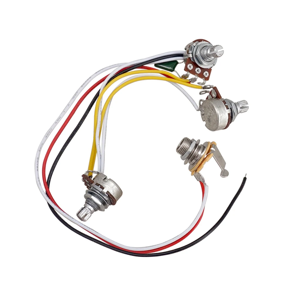 باس الأسلاك الجمعية الغيتار الكهربائي الملحقات لموسيقى الجاز باس الكهربائية باس سلكية مسبقا الأسلاك تسخير مجموعة 500K الأواني #5