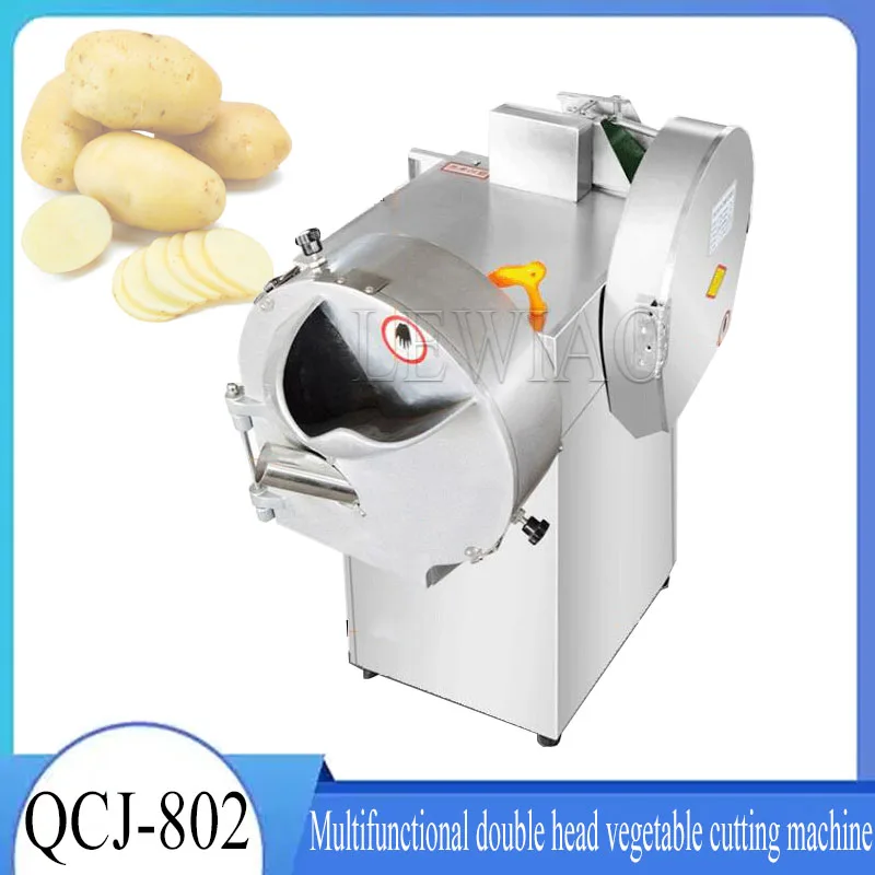 Double Head Vegetable Cutting Machine Electric Slicer Commercial Cabbage Shredder Chili Ginger Onion Cutter Food Processor