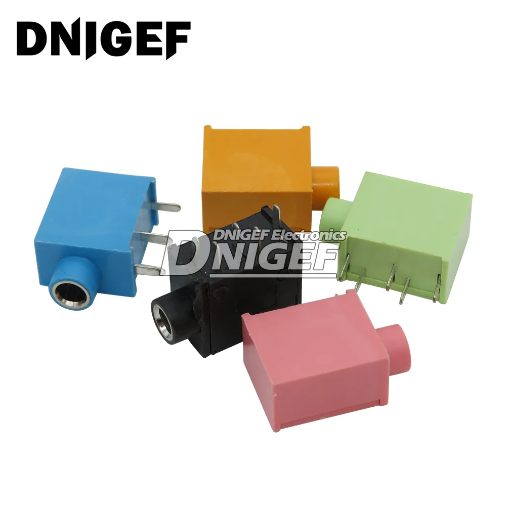 10PCS 3.5MM Audio Headphone Jack Connector PJ-325 Stereo Audio Earphone Connectors 3.5 PJ-215 Audio Jack Socket Multicolor