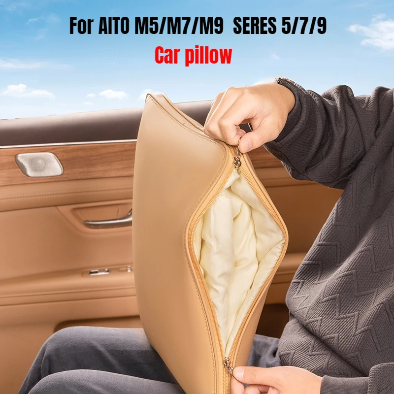 

For AITO M5 M7 M9 SERES 5 7 9 Multi functional Pillow Quilt SERES 5 7 9 Car Pillow Waist Support Automotive Accessories