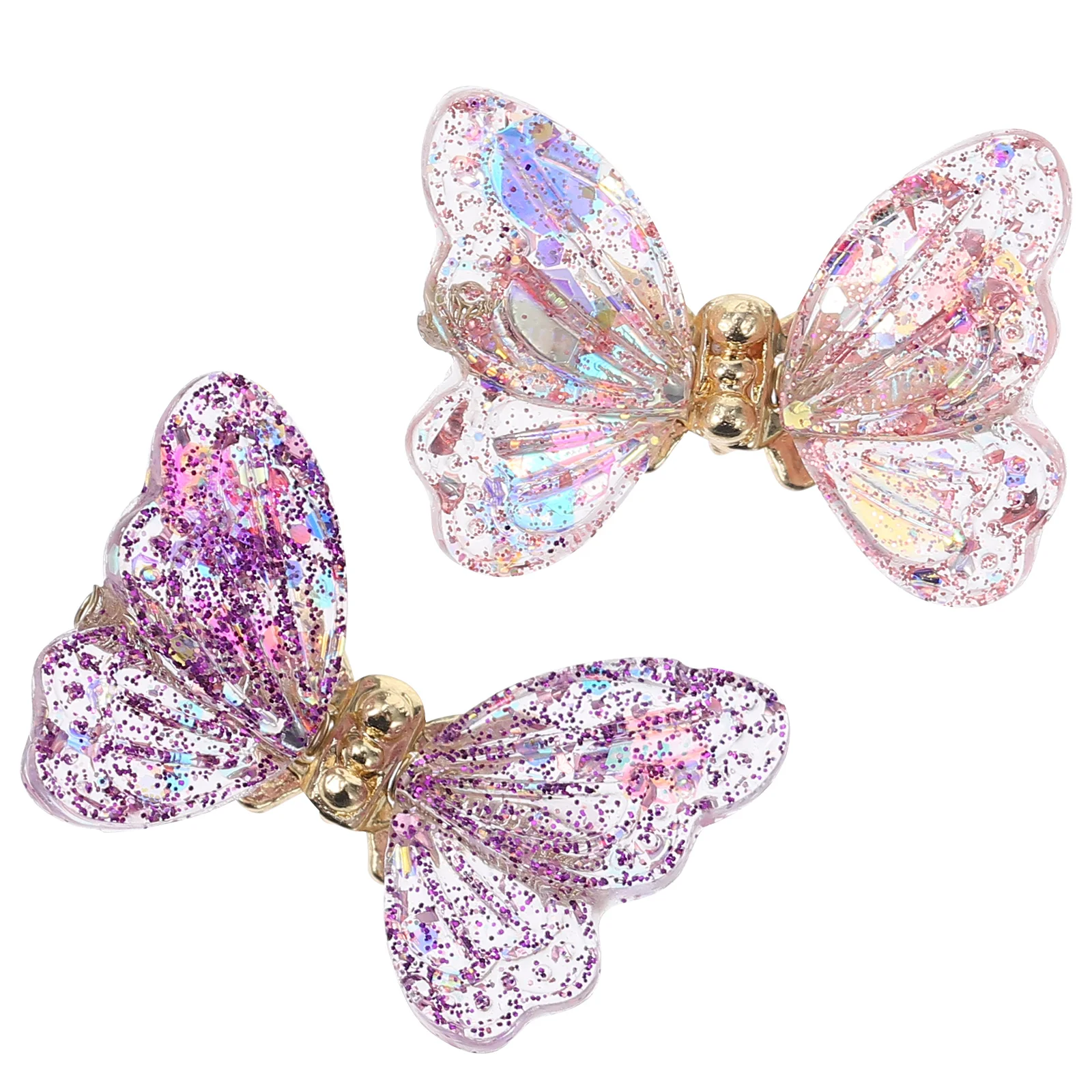 4 Pcs Butterfly Nail Accessories D Stickers 3D Zircon Charms Notebook Decoration