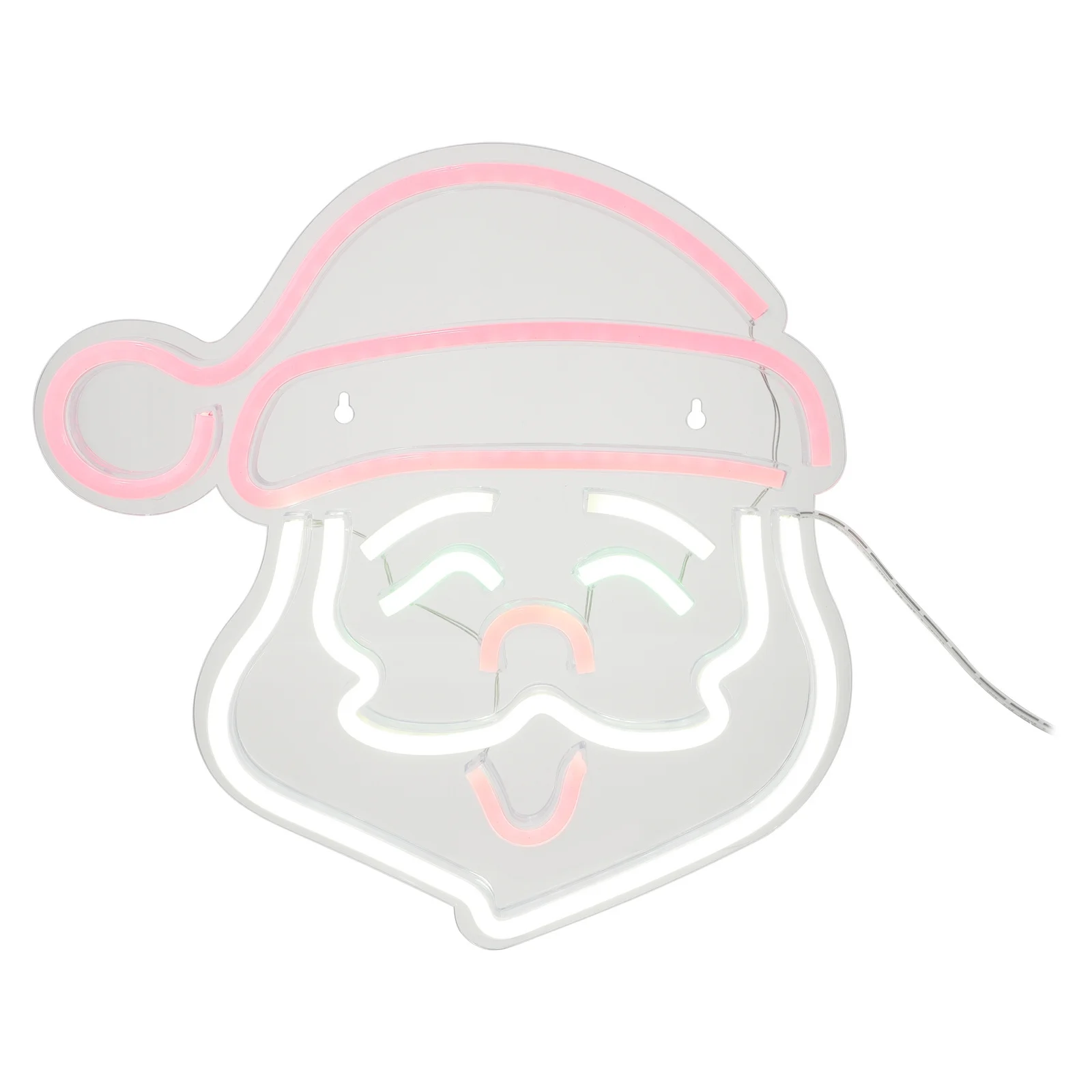 علامة نيون LED على شكل سانتا تعمل بمنفذ USB، ضوء متين يدوم طويلاً، لا يوجد حرارة بعد استخدام ضوء النيون لفترة طويلة