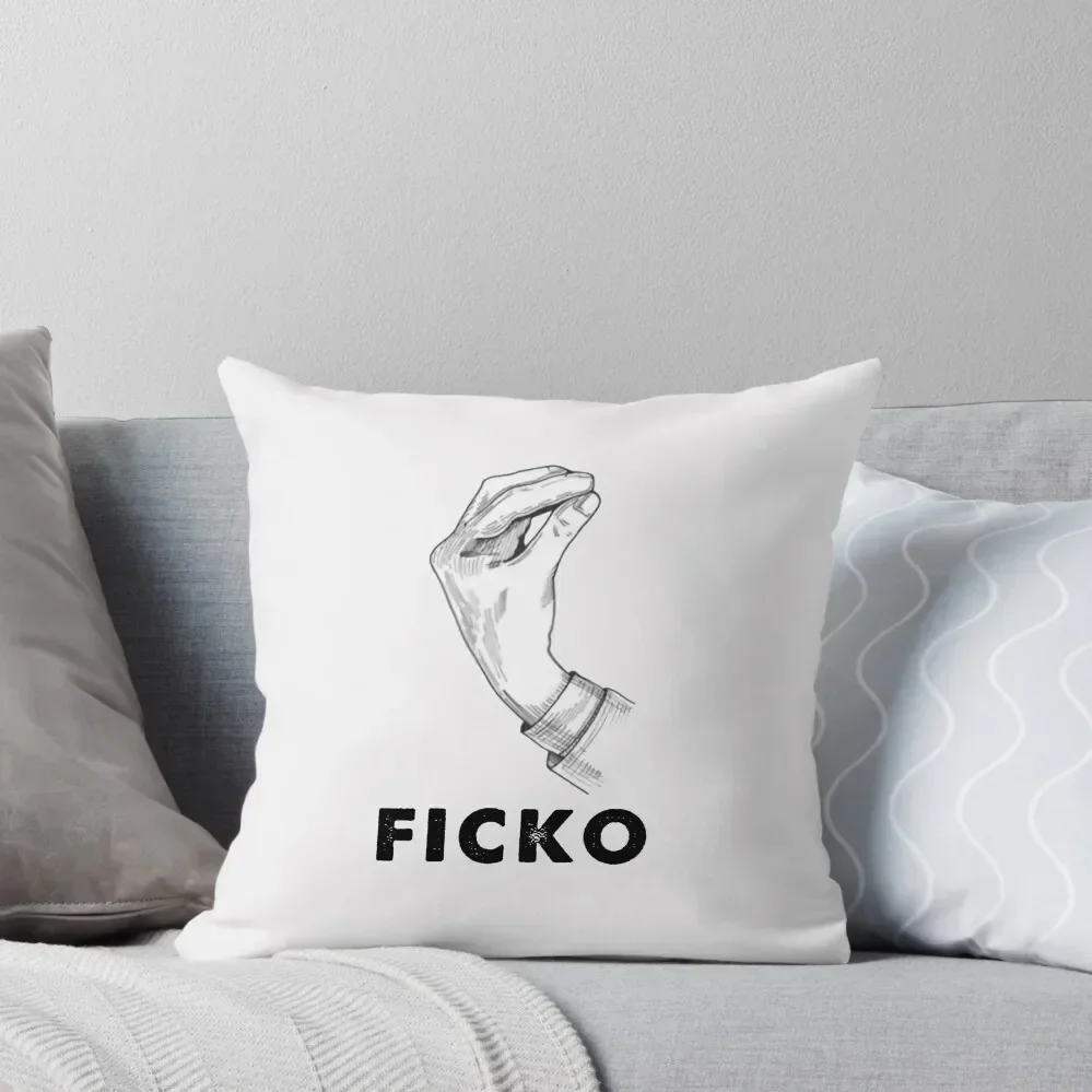 Ficko Lustiges Handzeichen Throw Pillow Sitting Cushion Pillow Case Sofa Cover Pillows Aesthetic pillow