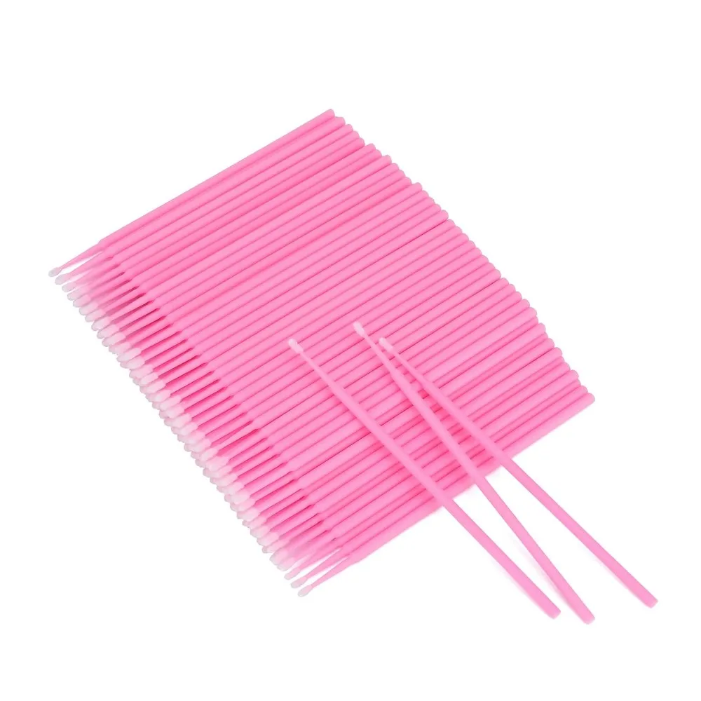 500PCS Disposable Micro Cotton Swabs Bendable Eyelash Extension Glue Remover Applicator Brushes view 2