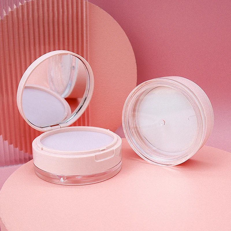 1Pcs 8g Portable Box Empty Loose Container With Sieve Mirror Sifter Loose Jar Travel Makeup Container Cosmetic Packaging Box