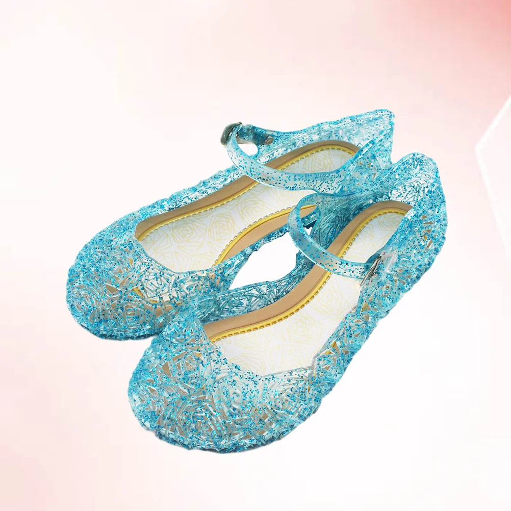 

1 Pair Girls Sandals High Heel Jelly Colorful Durable Comfortable For Parties Festivals Daily Wear Princess Style Gift Size 29
