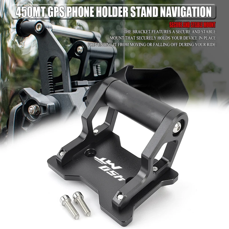 

New 2024 For CFMOTO 450MT 450 MT 2025 Motorcycle Accessorie CNC aluminum GPS Phone Holder Stand Navigation New Extension Bracket