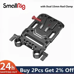 SmallRig V Mount Battery Plate V-Lock Mount Battery PlateAdapter with Dual 15mm Rod Clamp for Canon Sony DSLR Cameras 3016