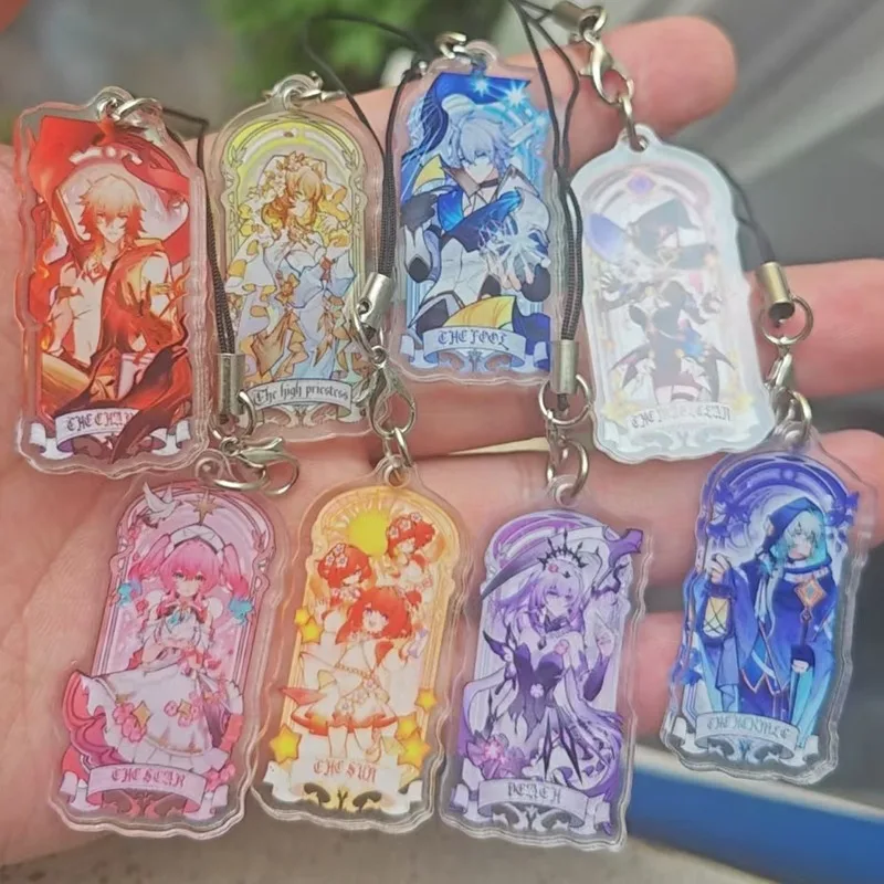 8Pcs/Lot Game  Pendant Phone Lanyard Tribios Aglaea Anaxa Anaxagoras Cipher Mydei Phainon Castorice Hyacinthia