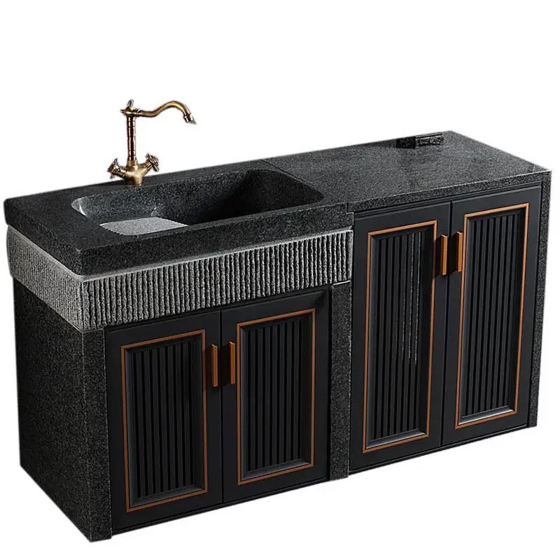 xx-Laundry Pool, Household Floor-to-ceiling Marble Vegetable Pool, Outdoor Courtyard Console Sink