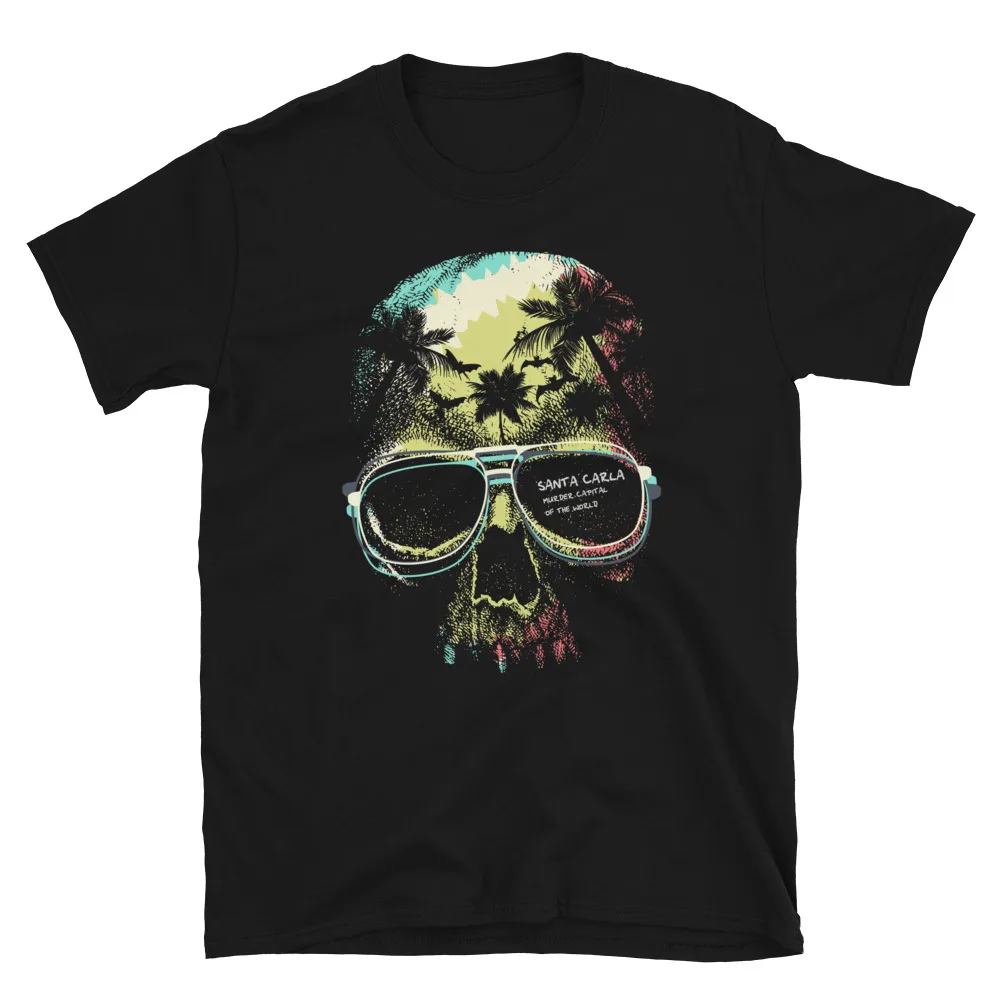 Camiseta The Lost Boys Santa Carla Skull para hombre y mujer, camiseta Retro de algodón con estampado de vampiro, ropa de calle de manga corta, camiseta Unisex