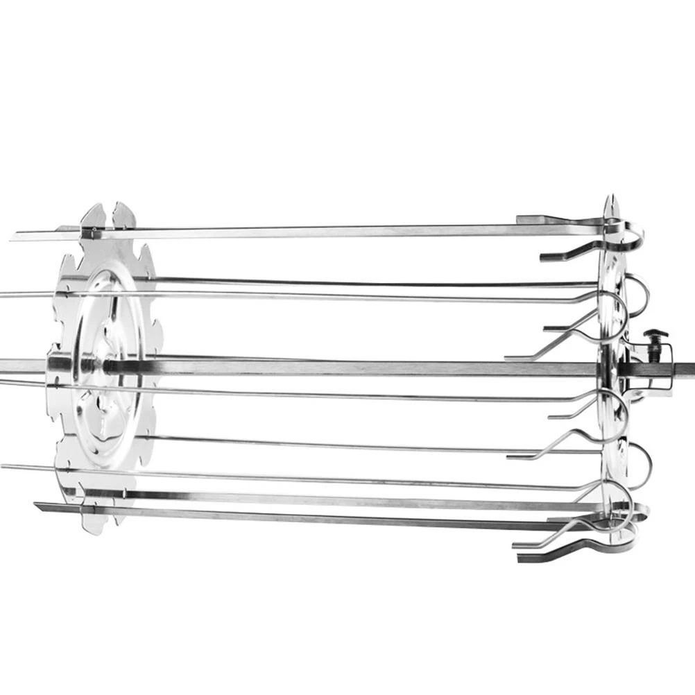 Stainless steel string needle cage baking machine oven with 10 string rotating meat fork accessories short sign 20cm