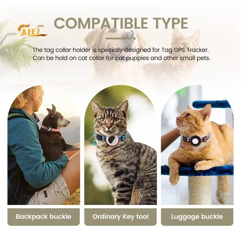

Держатель ошейника AEE7-Cat, для держателя ошейника Air Tag Cat, совместимый с GPS-трекером Airtag, чехол из 2 упаковок