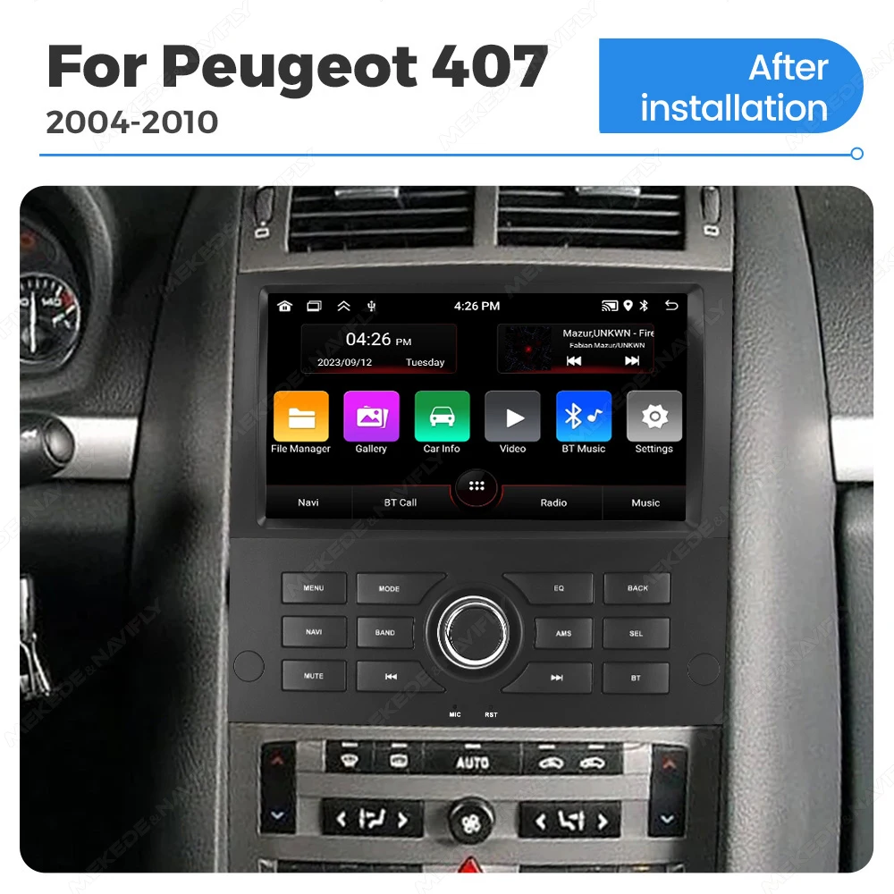 8 inch Carplay Android Auto Car Radio For Peugeot 407 cc SW 407CC 2004 - 2011 Multimedia Video Player GPS Navigation BT Stereo