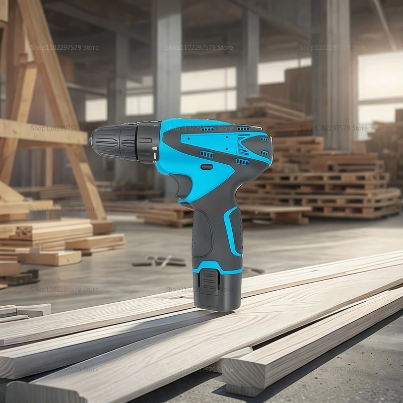 12V Cordless Impact Drill Electric Screwdriver Wireless Power Tool Multi-function Harmer Drill with Electric Drill