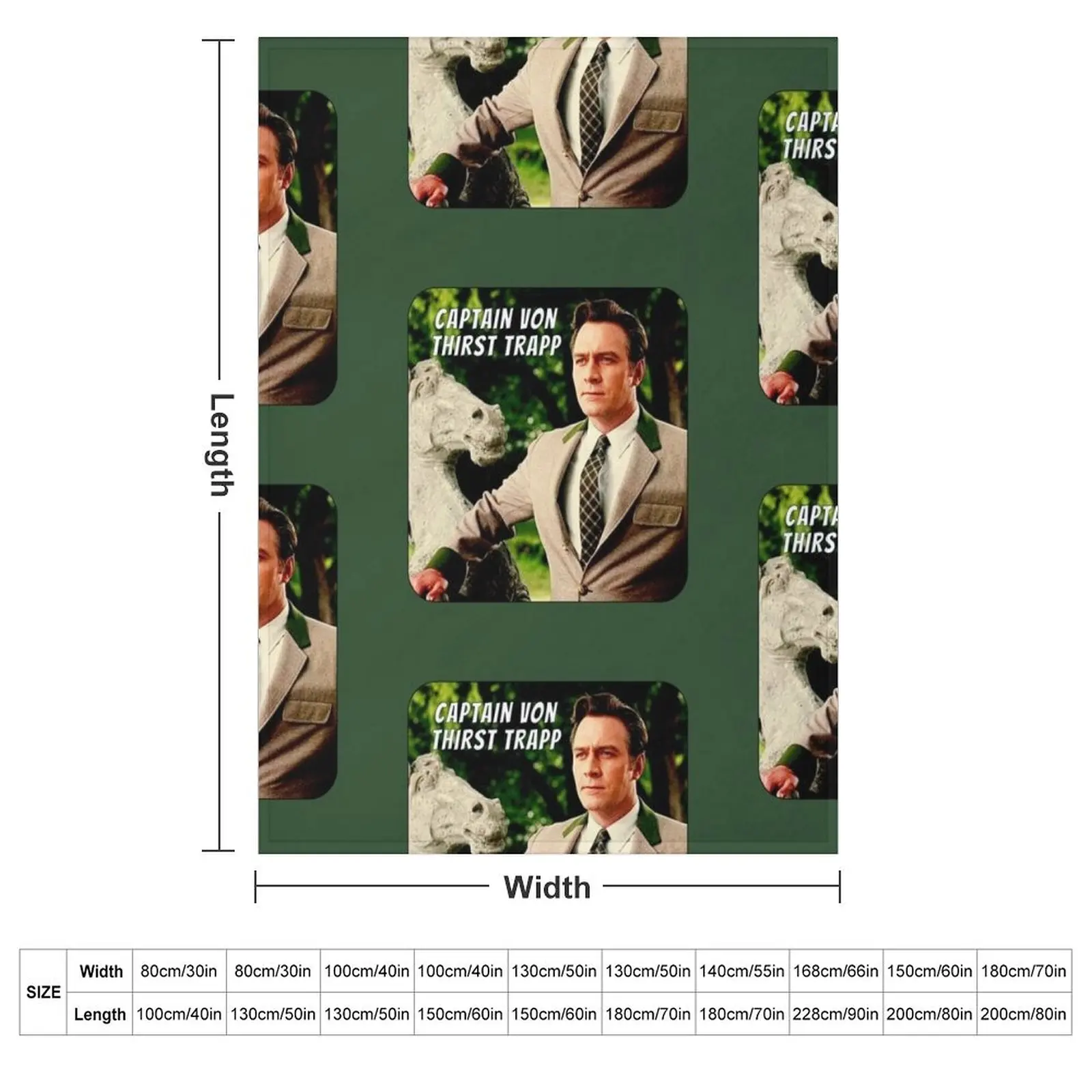 Captain von Thirst Trapp Throw Blanket Multi-Purpose Sofa Personalized Gift valentine gift ideas Blankets
