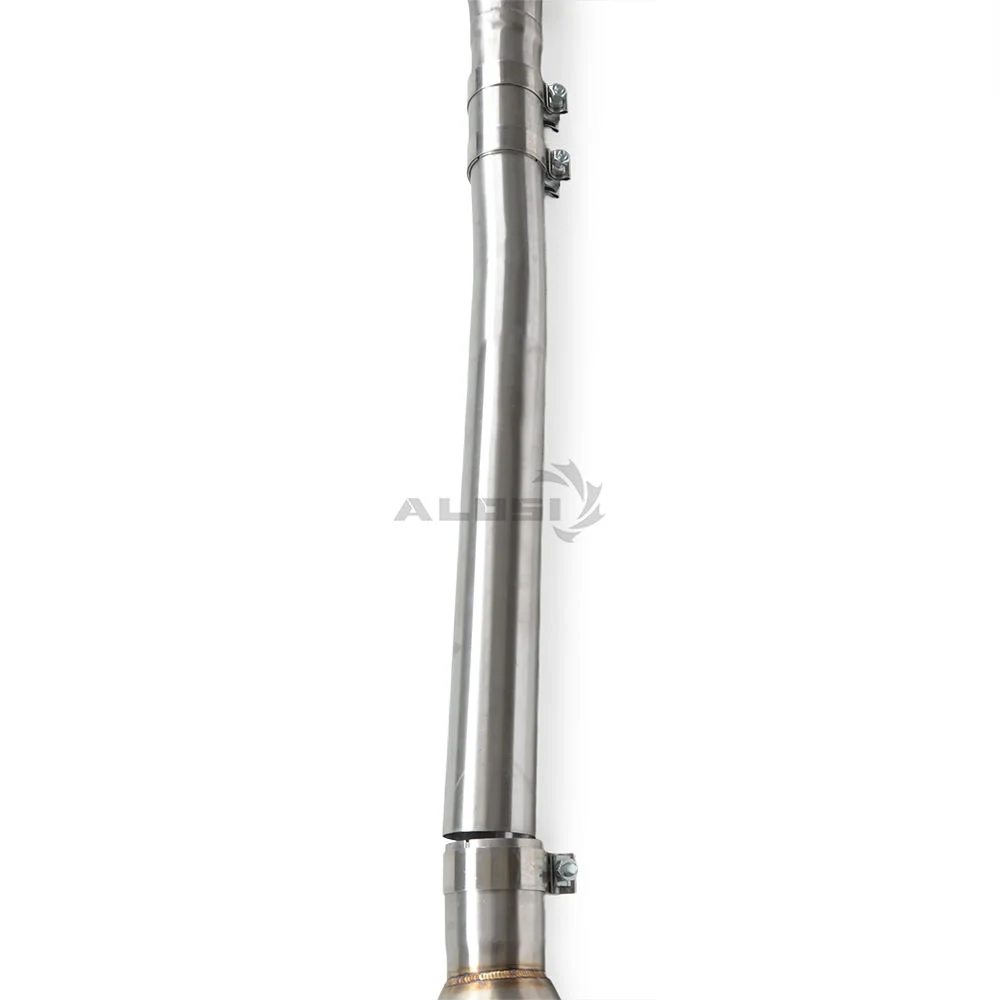 

Stainless Steel Large Diameter Tip Before Y Tube in Tube Muffler for Infiniti Q50 2.0T 2014-2022High Flow Middlepipe Resonator