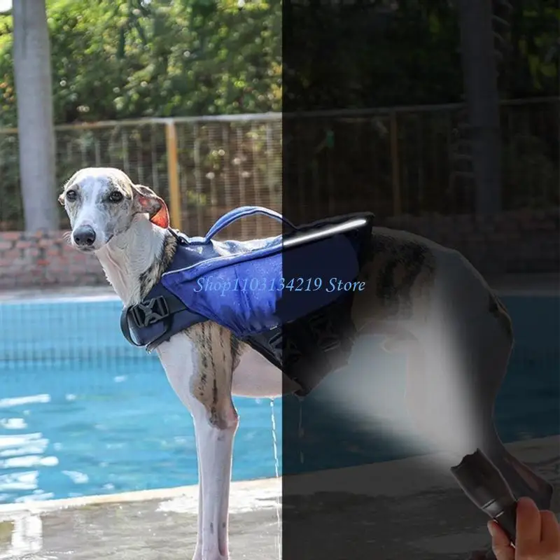 

N5KC Adjustable Dog Swimming Clothes Safety Swimsuit for Swimming Boating